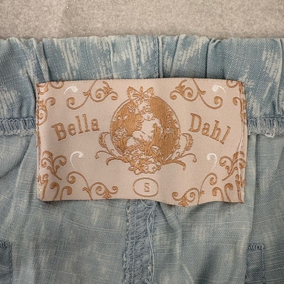 Bella Dahl Blue White Easy Pocket Wide Leg Pants Size Small - Picture 4 of 13